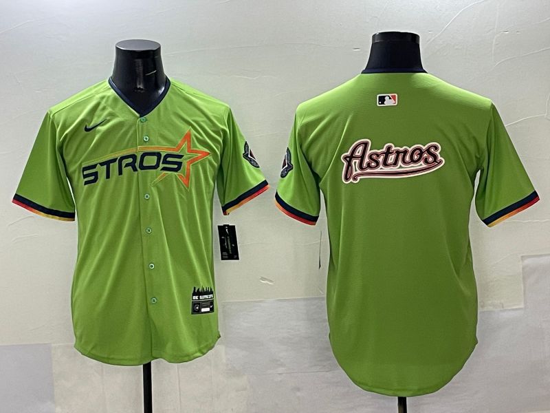 Men Houston Astros Blank Green three generations Joint Name 2025 Nike MLB Jersey style 16
